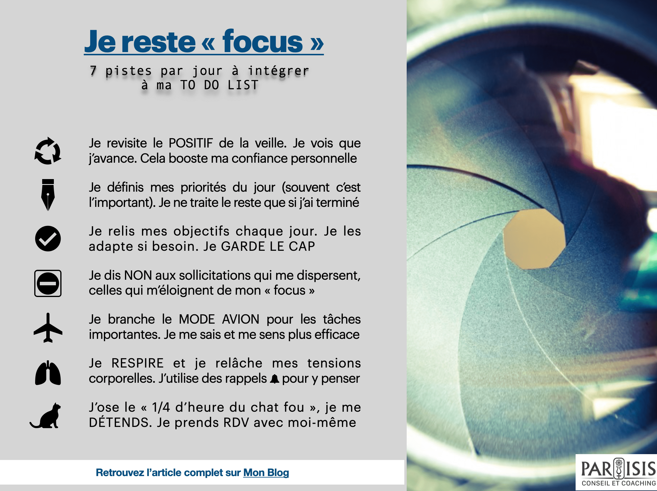 7 pistes pour rester « Focus »